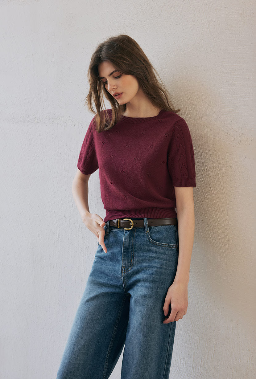 Petite Studio's Anselm Brown and Gold Leather Belt 