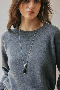 Petite Studio's Azari Black Onyx Pendant Necklace