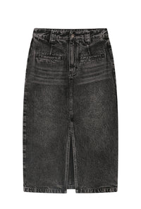 Petite Studio's Debbie Denim Pencil Skirt in Black