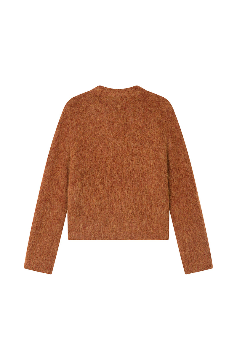 Petite Studio's Brayden Alpaca Cardigan in Ginger