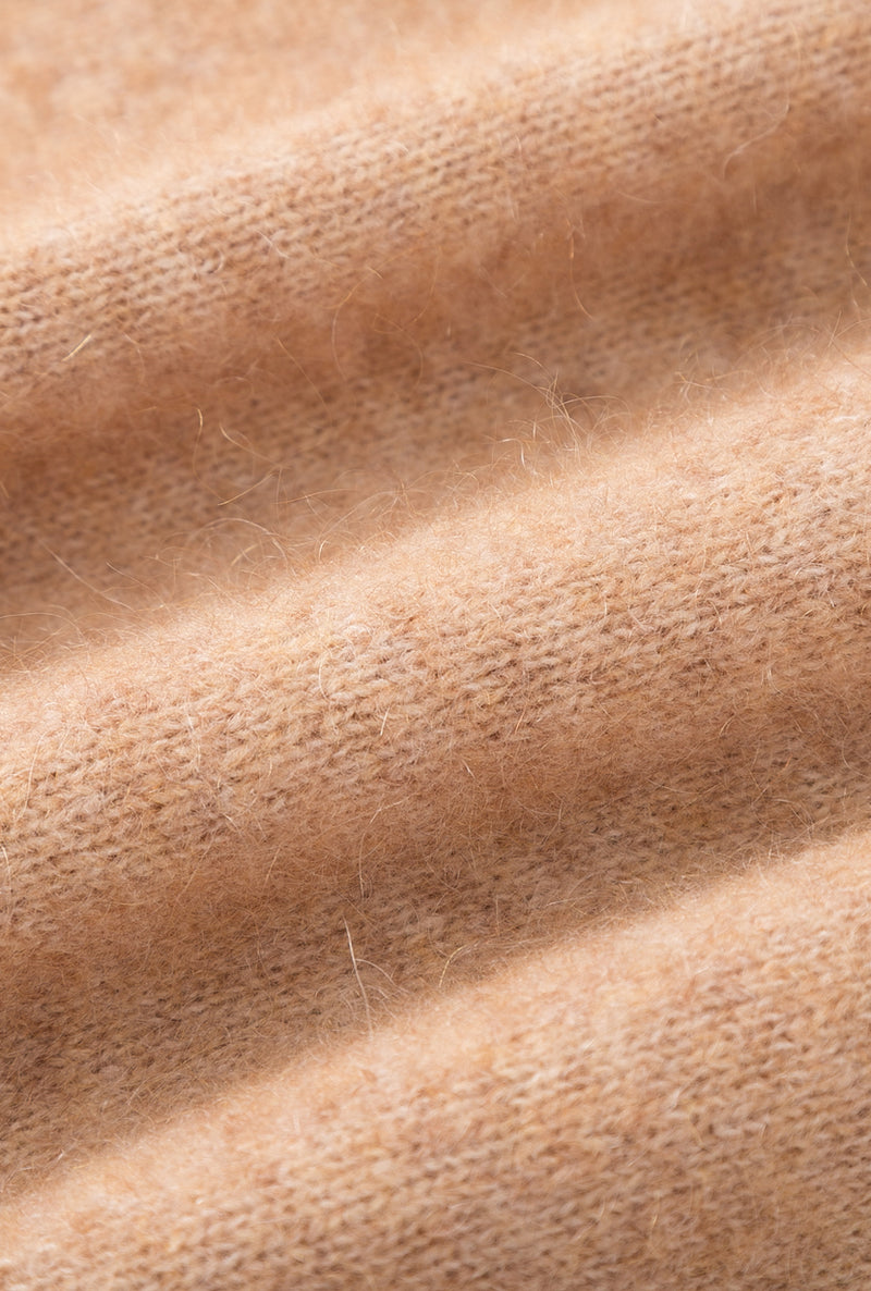 Petite Studio's Carissa Mohair Cardigan in Camel