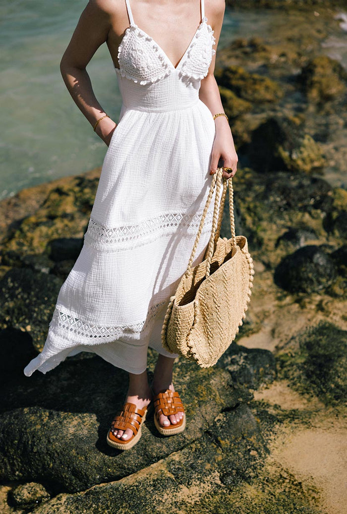 Petite Studio's Imogene Dress in White Eyelet 