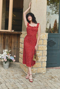 Petite Studio's Tiana Midi Dress in Red