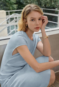 Petite Studio's Elisha Tencel Dress in Sky