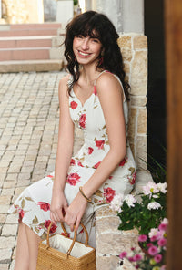 Petite Studio's Fynn Midi Dress in White Rose