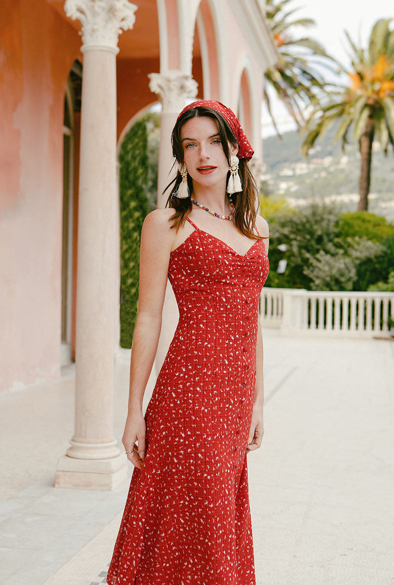 Petite Studio's Francisco Dress in Red Print