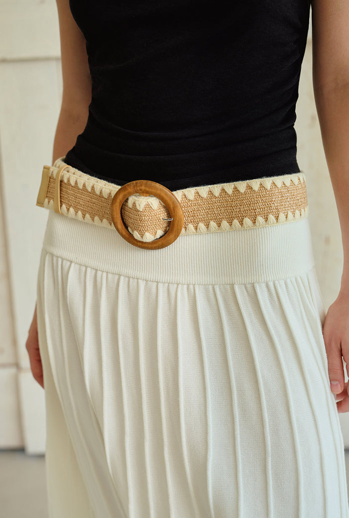 Fausti Raffia Braided Belt