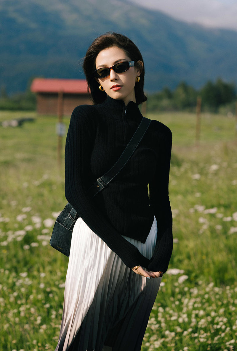 Petite Studio's Harlow Wool Sweater in Black