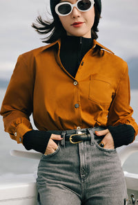 Petite Studio's Vincent Blouse in Rust