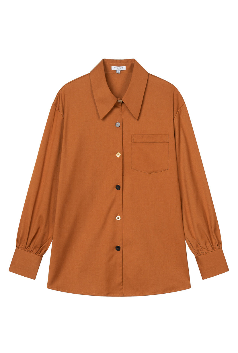 Petite Studio's Vincent Blouse in Rust