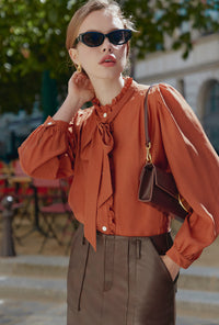 Petite Studio NYC Tonette Blouse in Amber