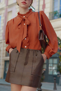 Petite Studio NYC Tonette Blouse in Amber