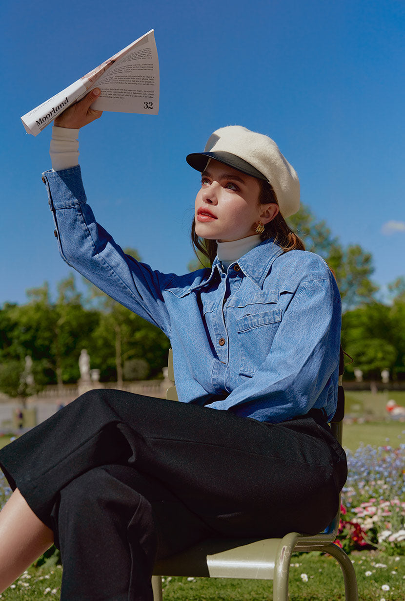 Petite Studio's Lloyd Shirt in Denim Blue 