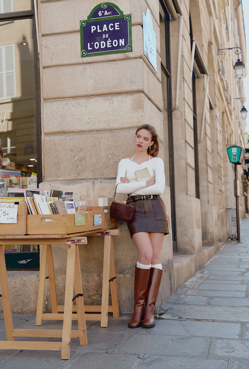 Petite Studio's Lois Knit Top in White