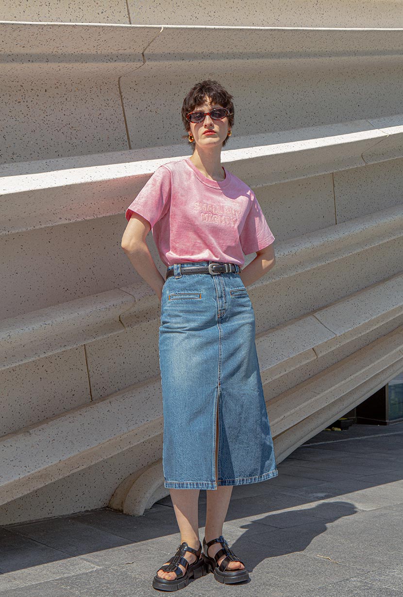 Petite Studio's Garrin Cotton T-shirt in Pink