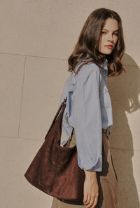 Petite Studio's Coleen Cotton Shirt in Blue