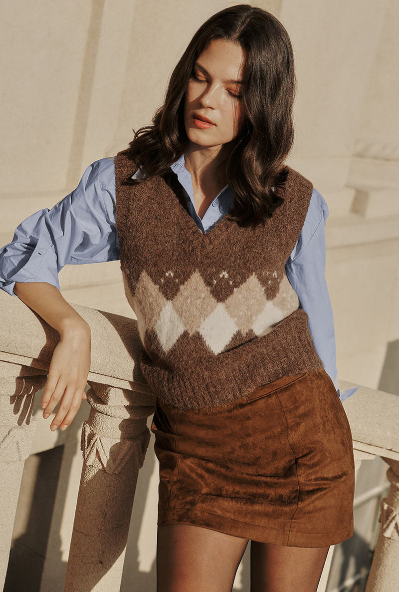 Measurements for Danica Knitted Alpaca Vest 