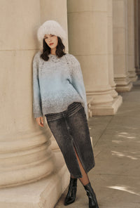 Petite Studio's Dale Mohair Sweater in Blue 