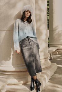 Petite Studio's Dale Mohair Sweater in Blue 
