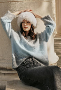 Petite Studio's Dale Mohair Sweater in Blue 