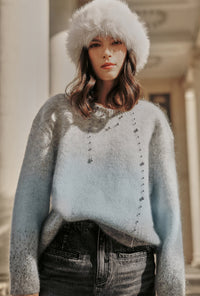 Petite Studio's Dale Mohair Sweater in Blue 