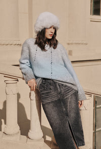 Petite Studio's Dale Mohair Sweater in Blue 