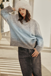 Petite Studio's Dale Mohair Sweater in Blue 
