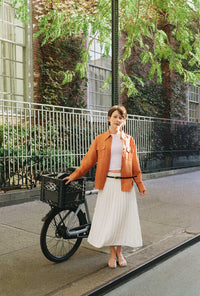 Petite Studio's Dana Linen Shirt Jacket in Ginger