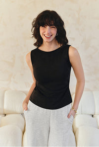 Petite Studio's Elyse Jersey Top in Black