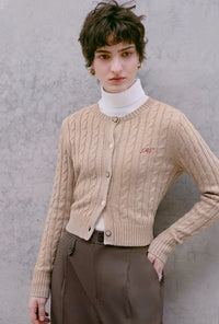 Petite Studio's Lally Cardigan in Tan