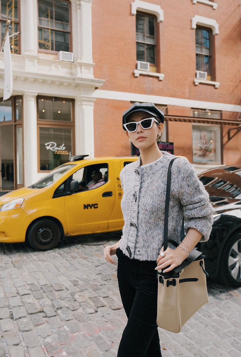 Petite Studio's Colt Wool Cardigan in Grey