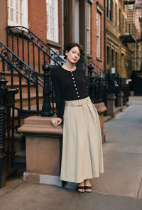 Petite Studio's Delsie Cotton Knit Top in Black