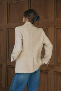 Petite Studio's Emilia Wool Blazer in Oatmeal