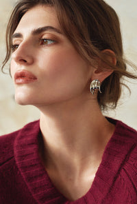 Petite Studio's Ismay Sculpted Curved Earrings 