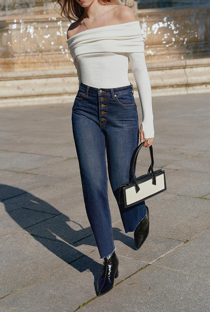 Petite Studio's Theo High Rise Straight Jeans