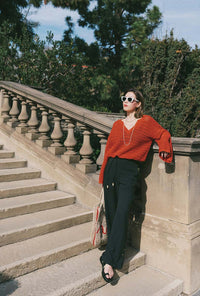 Petite Studio's Sandy Flare Pants in Black