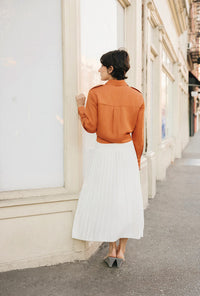 Petite Studio's Czar Bamboo Knit Skirt in Ivory