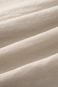 Petite Studio's Atticus Linen Midi Skirt in Sand