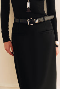Petite Studio's Rocco Wool Midi Skirt in Black