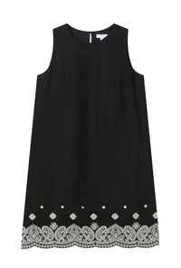 Petite Studio's Gorgie Embroidered Dress in Black