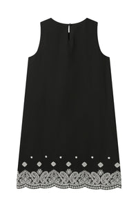 Petite Studio's Gorgie Embroidered Dress in Black