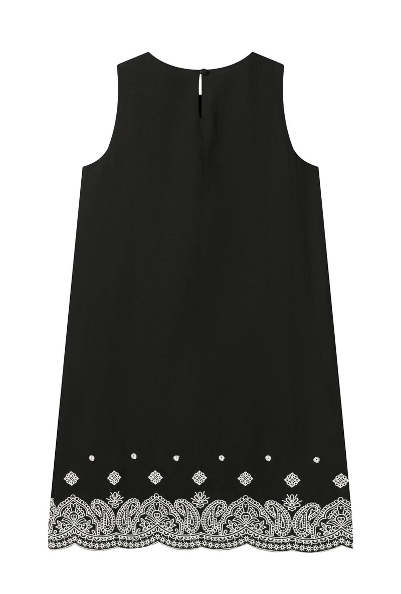 Petite Studio's Gorgie Embroidered Dress in Black