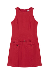 Petite Studio's Jaque Linen Dress in Red