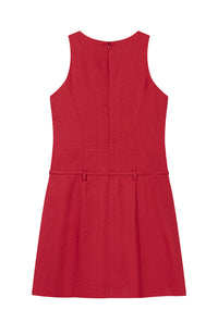 Petite Studio's Jaque Linen Dress in Red