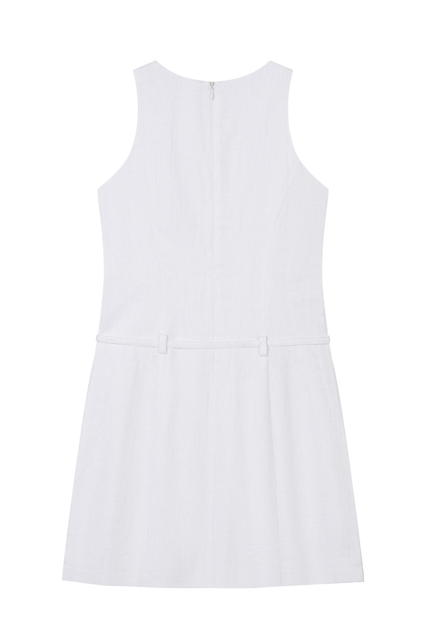 Petite Studio's Jaque Linen Dress in White