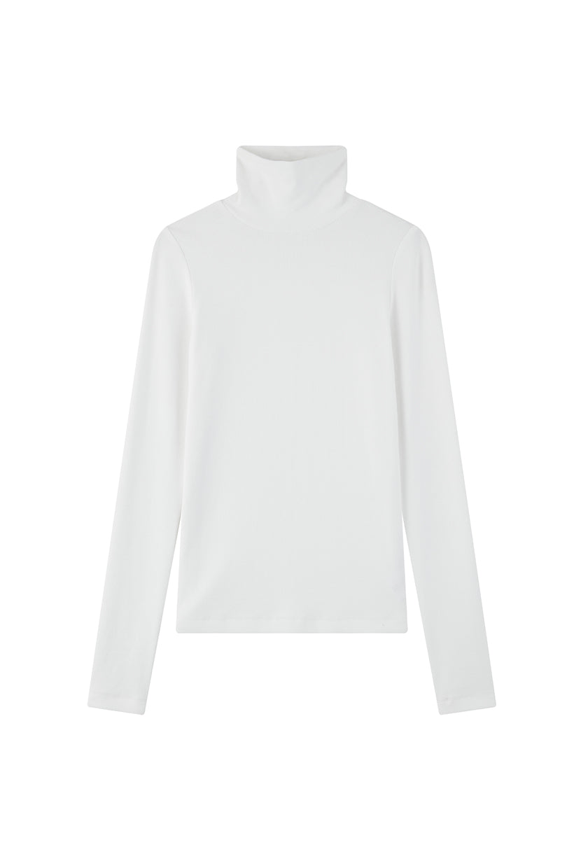 Petite Studio's Freja Cotton Turtleneck in Ivory