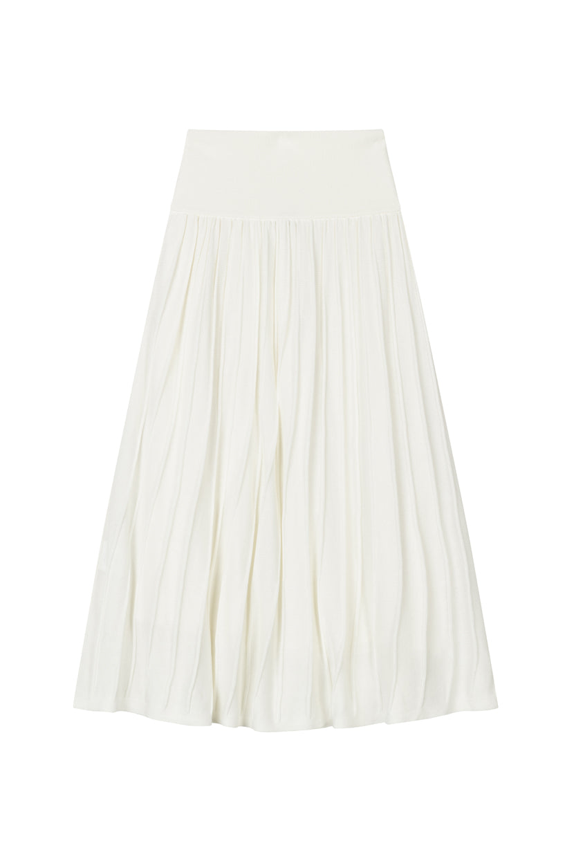 Petite Studio's Czar Bamboo Knit Skirt in Ivory