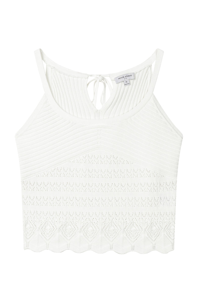 Petite Studio's Deidre Knit Top in White