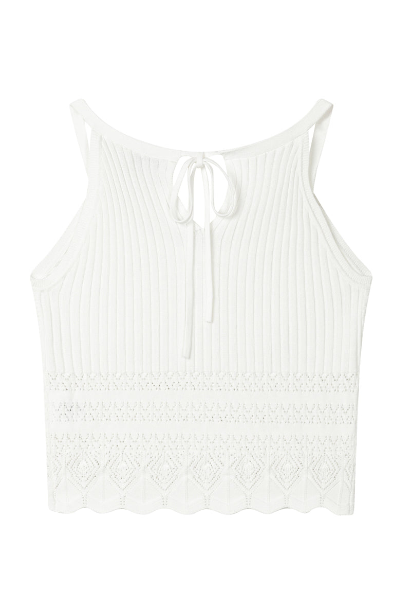 Petite Studio's Deidre Knit Top in White
