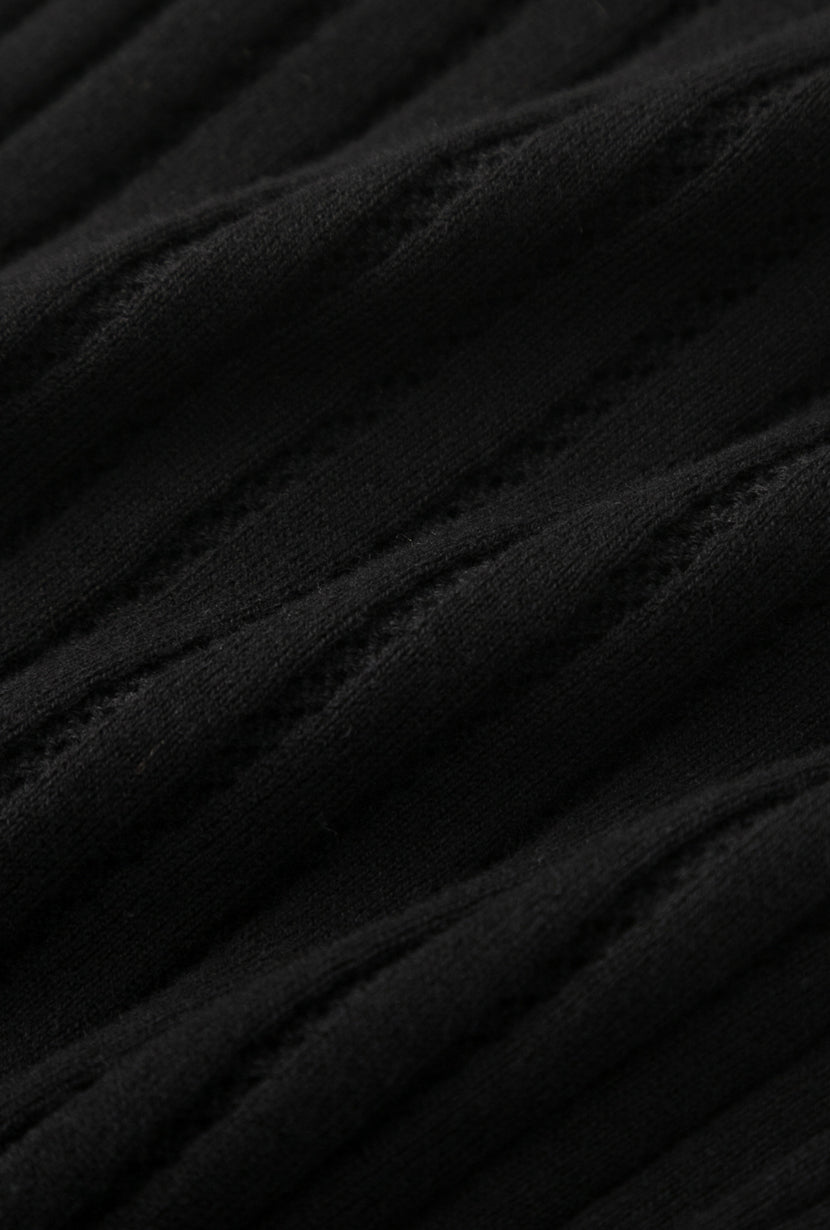 Petite Studio's Delsie Cotton Knit Top in Black